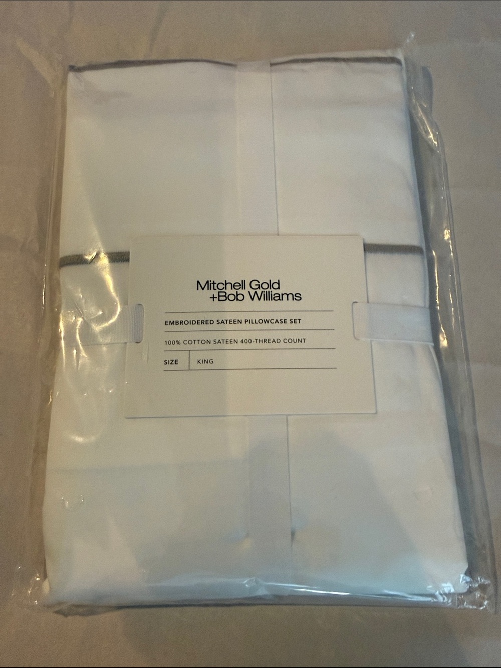 Mitchell Gold & Bob Williams Embroidered Sateen King Pillowcase Set
